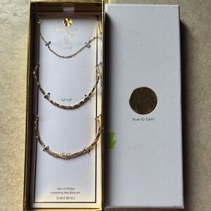 True to Form Gold 3-Piece Layered Necklace Set